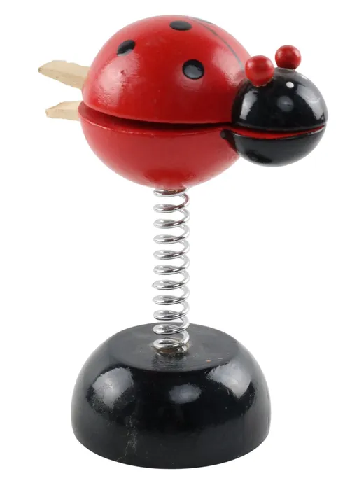 Ladybug Clip Holder On Spring Base