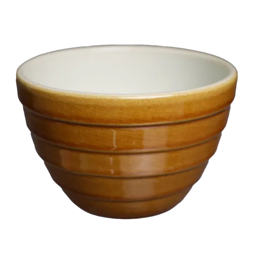 Golden Yellow Ribbed Ceramic Small Bowl
