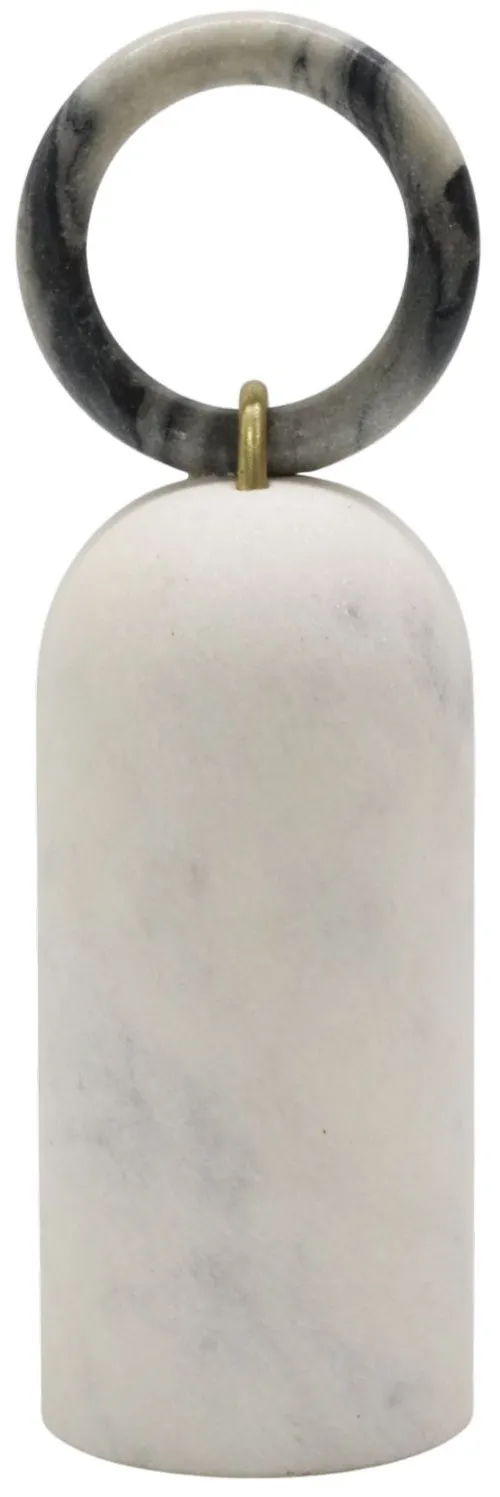 White Marble & Ring Sculpture