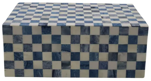 Blue & White Tile Box With Ld