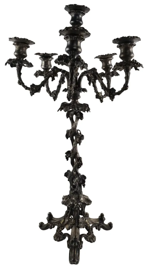 Antique French Candelabra With Grapevine