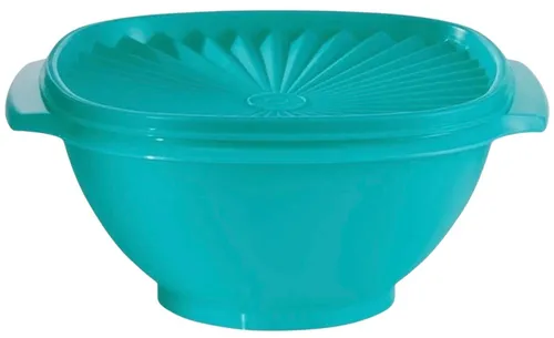Teal 17.25 Cup Reusable Plastic Bowl With Lid
