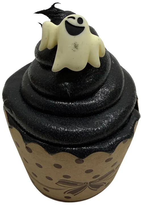Artificial Black Cupcake With Ghost