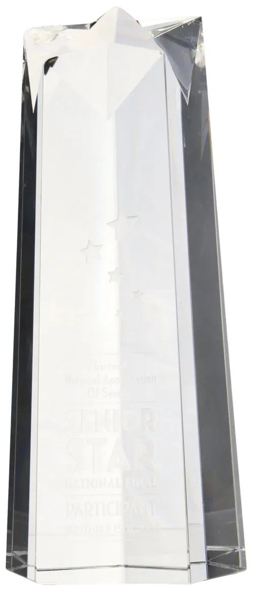Crystal Star Column Trophy Award
