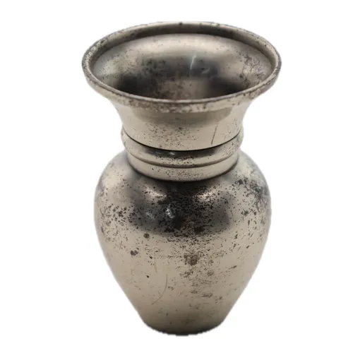 Tarnished Silver Stubby Base Mini Vase