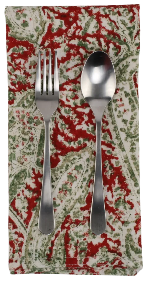 Red & Green Paisley Pattern Napkin