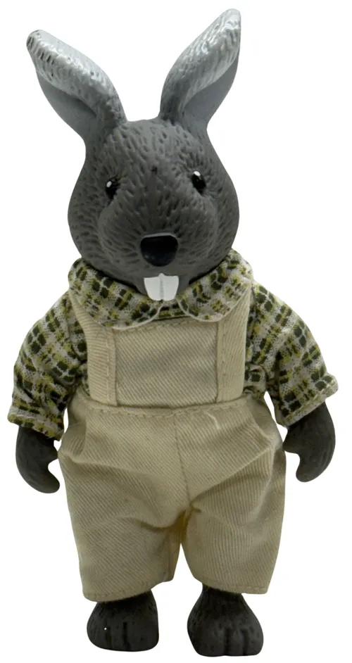 Grey Hard Faced Rabbit Stuffed Animal