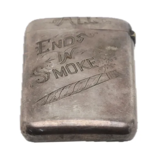 All Ends In Smoke Silver Cigarette Case