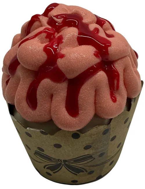 Artificial Brain With Blood Cupcake