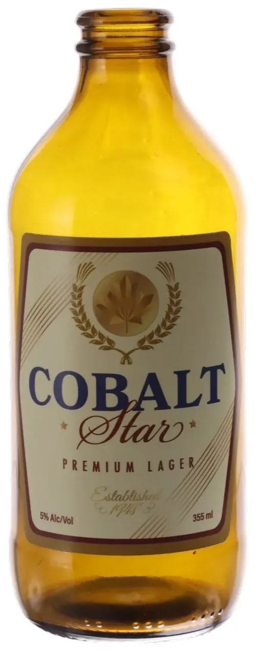 Generic Cobalt Star Beer Bottle
