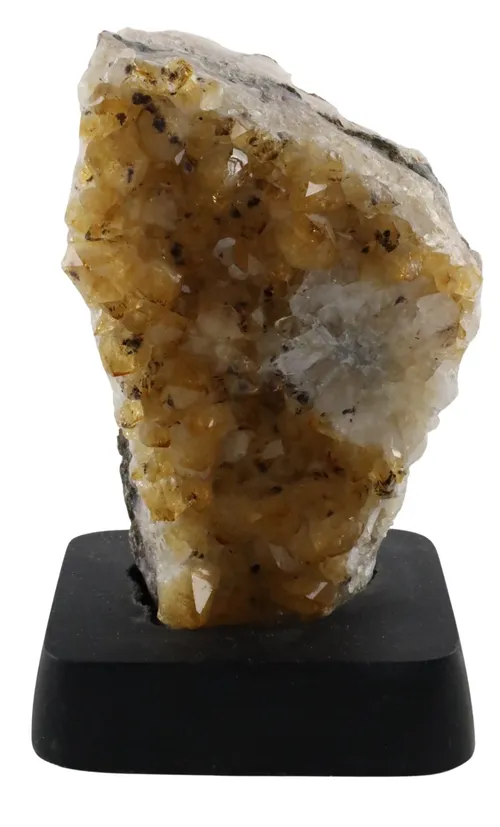 Citrine Cluster On Black Stand