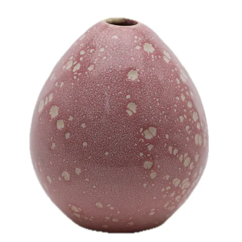Mount Batten Pink With White Pocks Ceramic Bud Vase