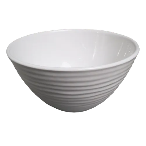 White Ripple Ceramic Serving Bowl