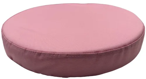 Round Pink Children's Floor Cushion With Black Handle