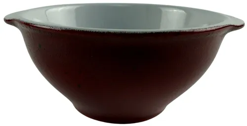Cranberry Stoneware Mixing Bowl With Handles
