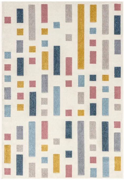 Pastel Colour Block Area Rug 4' W x 6