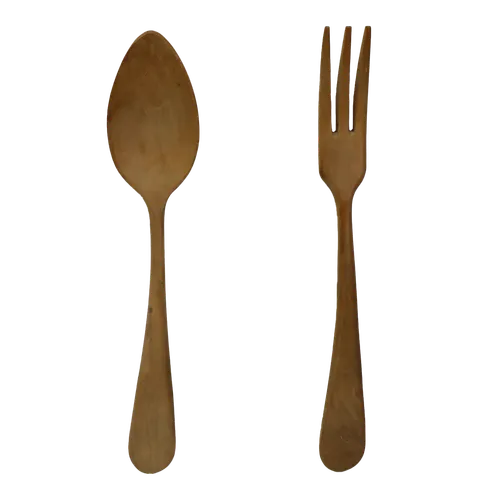 Matte Blonde Wood Serving Set