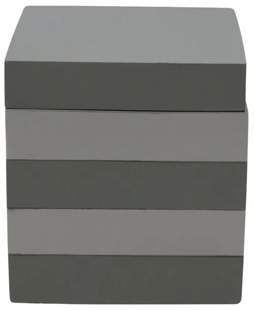 Grey & White Square Box With Lid