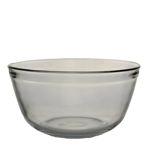 Clear Glass Mixing Bowl With Lip
