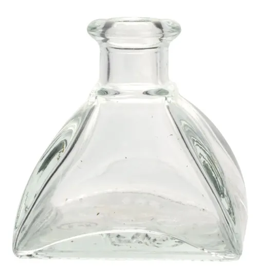 Antique Clear Glass Tapered Inkwell Bottle