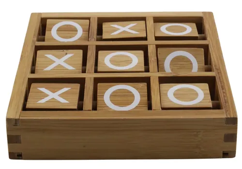 Wood Desktop Tic Tac Toe Game