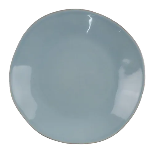 Irregular Topaz Blue Dinner Plate