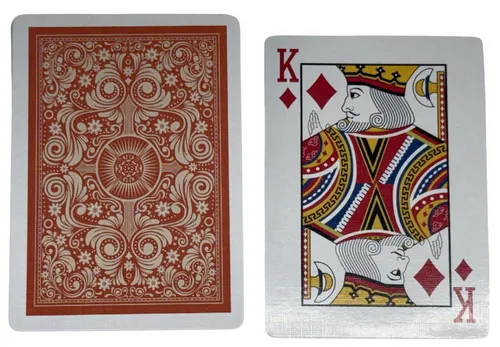 Orange Patterned Playing Card Deck