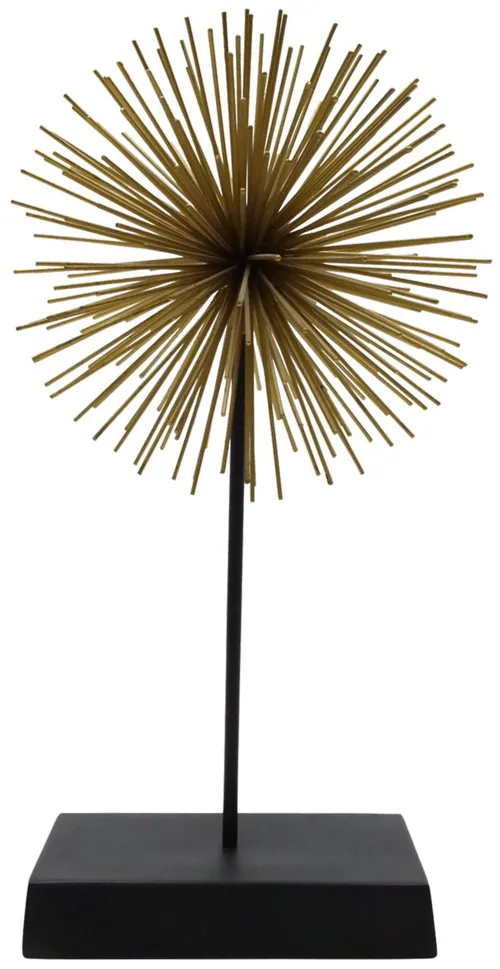 Gold Urchin On Black Metal Base