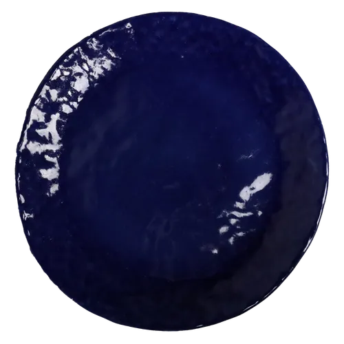 Blue Glossy Circular Serving Platter