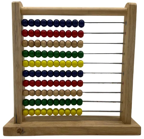 Wooden Abacus With Colourful Wood Beads