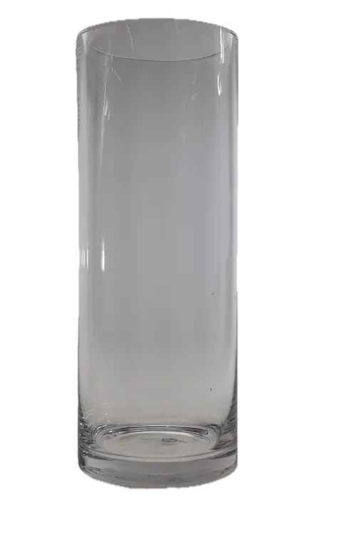 Tall Clear Glass Cylinder Vase 10.5