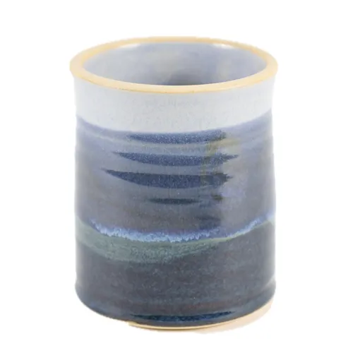 Blue Ceramic Pottery Mug Vase