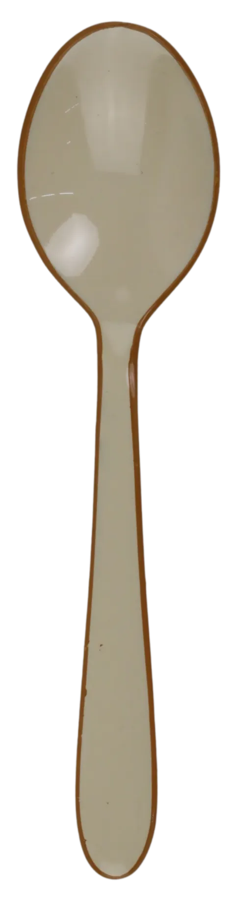 Beige Enamelled Coffee Spoon