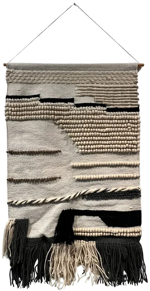 Textured Neutral tone Woven Wall Hanging Tapestry