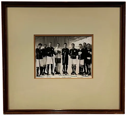 Hockey Team Photo In Wood Frame
