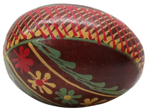 Pysanka Wood Painted Egg - D