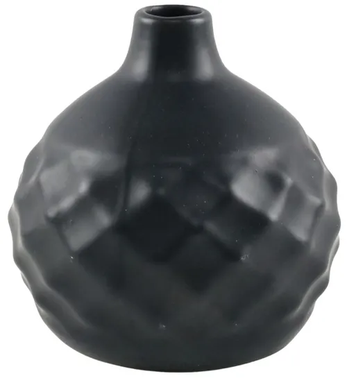 Matte Black Studded Bud Vase