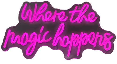Pink Where The Magic Happens LED Neon Sign