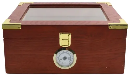 Wood Humidor Box With Display Window