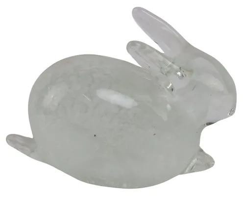 White Blown Glass Rabbit 