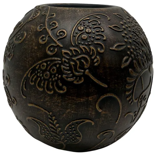 Bronze Ceramic Flower Tealight Candle Holder