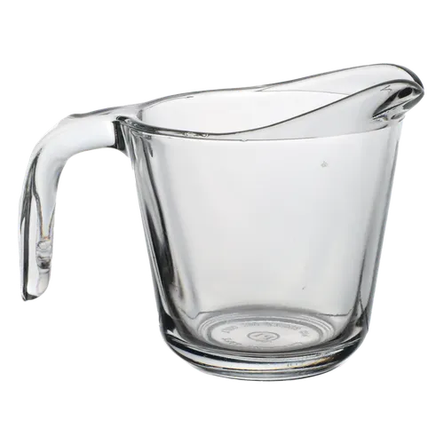 Clear Glass 2 Cup Unlabelled  Measuring Cup 