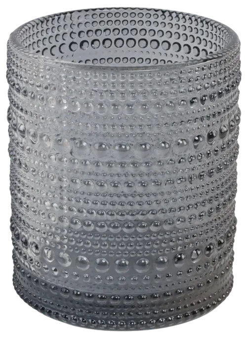 Silver Glass Pebbled Drinking Cup