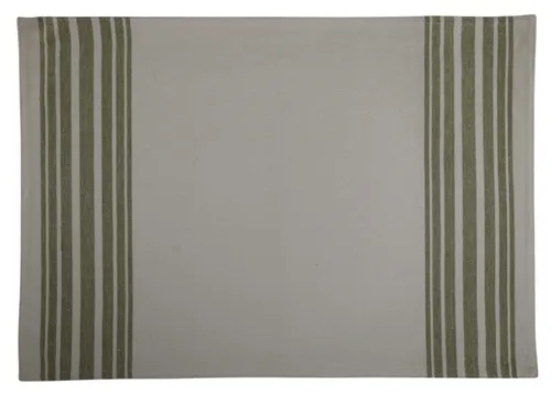 Natural & Green Stripe Rectangular Placemat