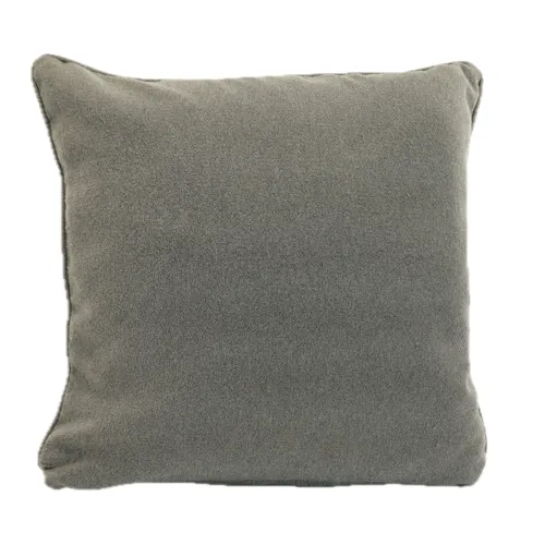 Stone Grey Solid Throw Pillow