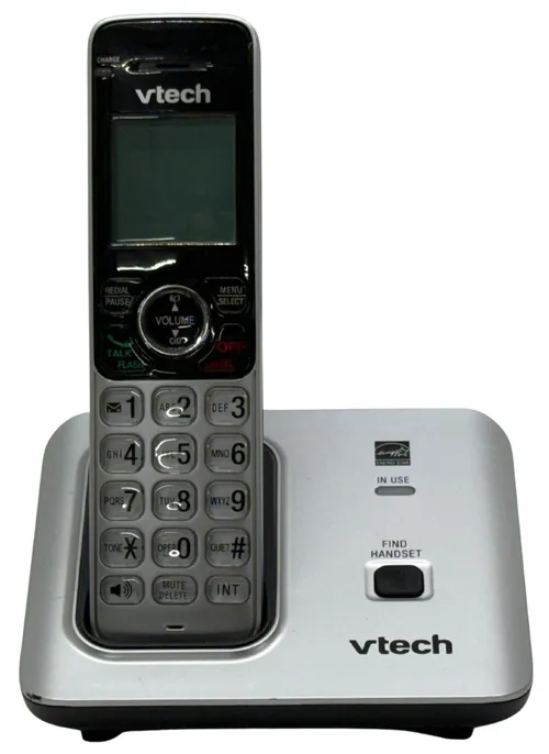 Silver Cordless Phone With Dock 