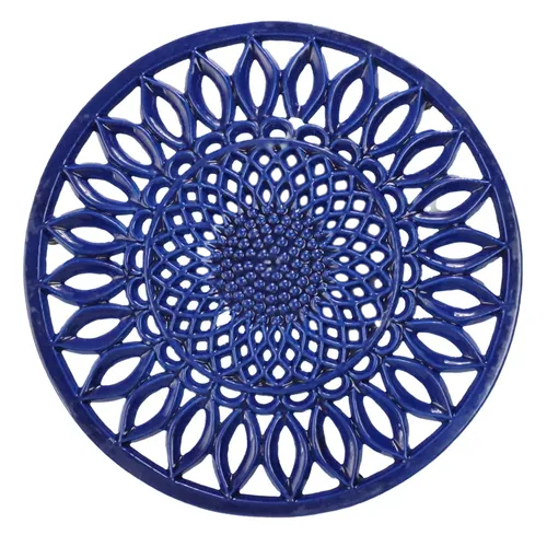 Rotary Blue Cast Iron Trivet