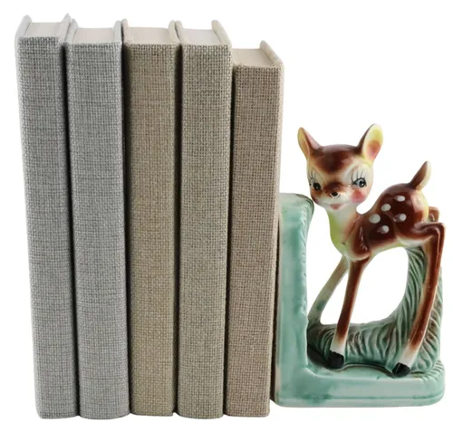 Vintage Ceramic Deer Bookend