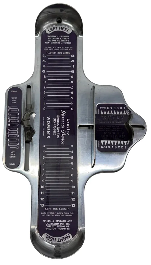 Purple & Aluminum Foot Measuring Device