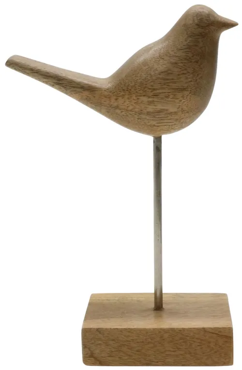 Mango Wood Bird On Stand 